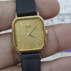 Vintage Seiko Gold Plated 7321 5410 Textured Dial Lady