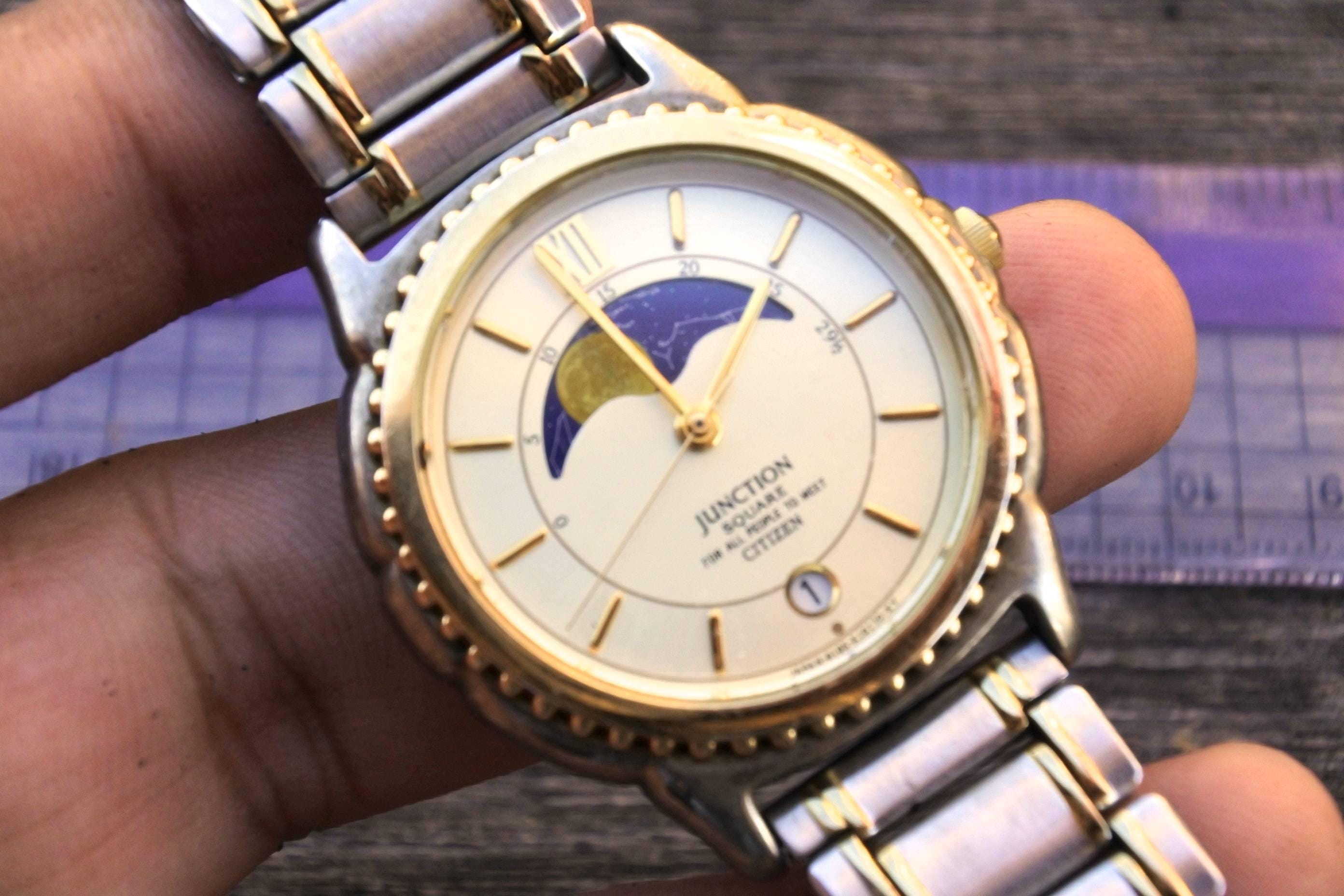 CITIZEN JUNCTION 腕時計 ムーンフェイズ 6185-KO4905 Vintage Citizen Junction Sun Moon Dial UNISEX Quartz Watch