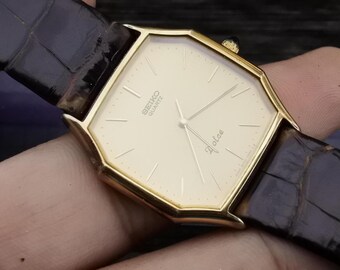 Vintage Seiko Dolce Gold Plated 30 Microns 6030 5500 Men Quartz