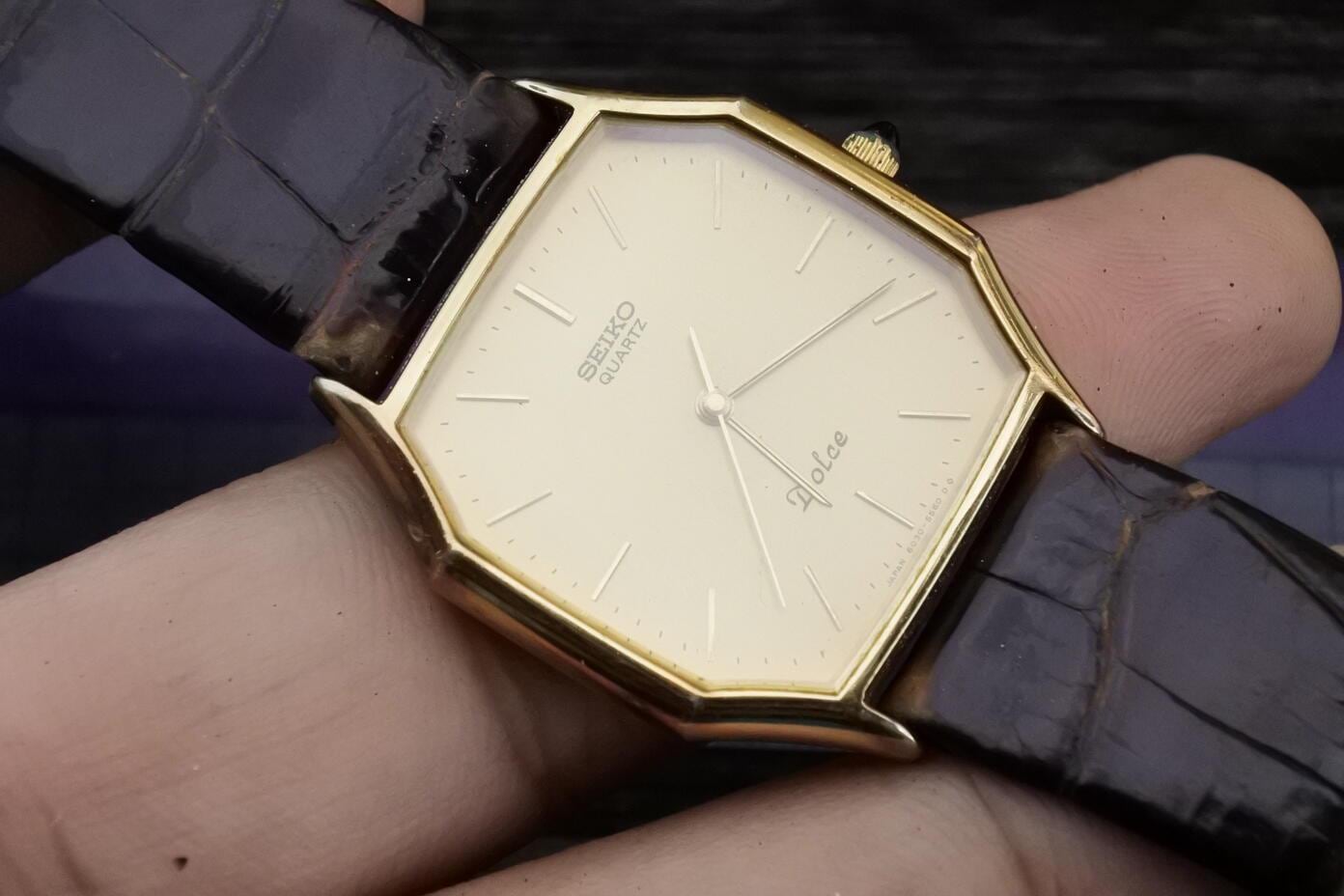 Vintage Seiko Dolce Gold Plated 30 Microns 6030 5500 Men Quartz