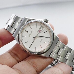 Vintage Seiko Spirit 7N93 7000 White Dial Men Quartz Watch Japan