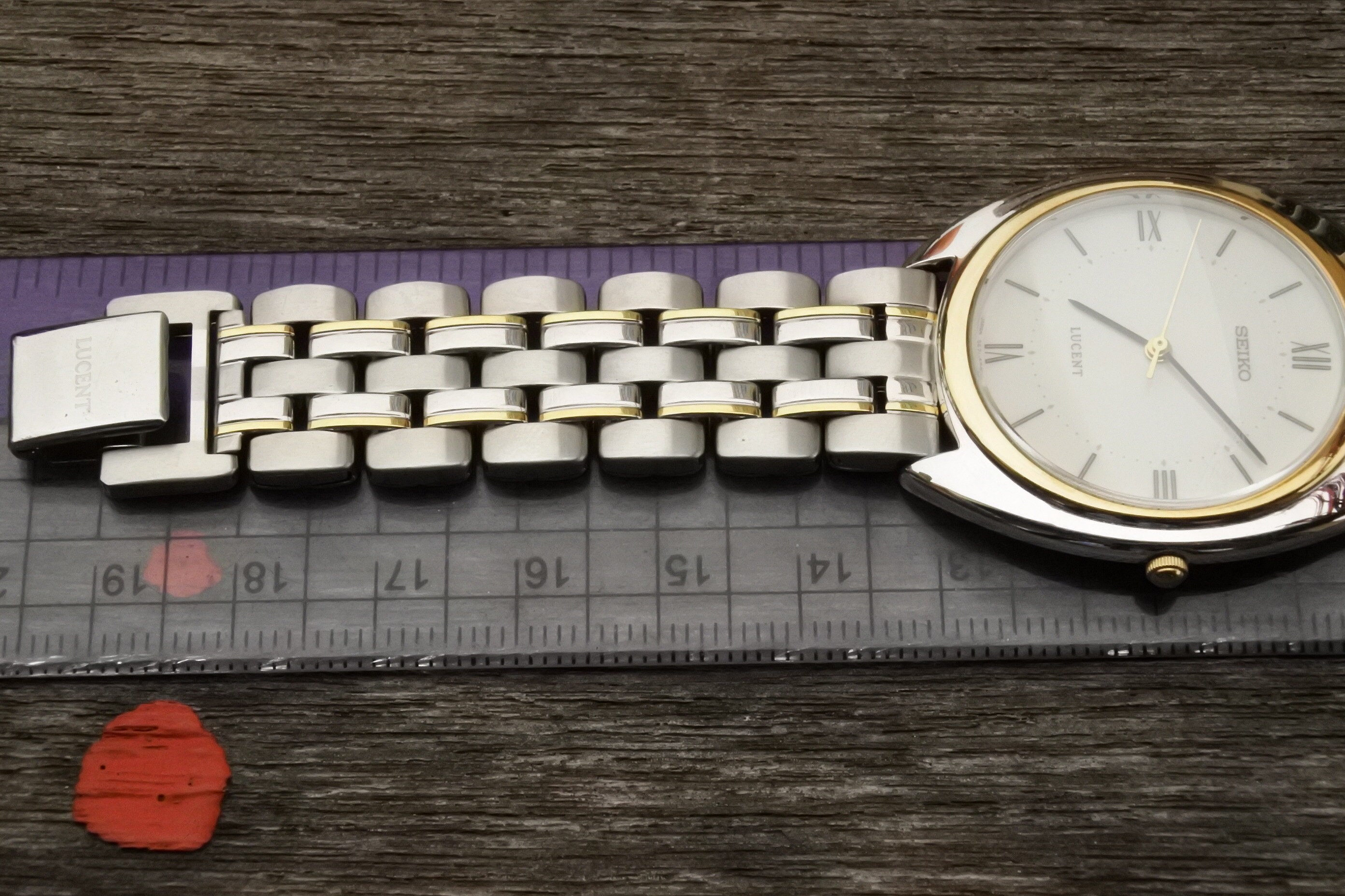 Vintage Seiko Lucent 5E21 6E50 Roman Numeral Dial Men Quartz Watch