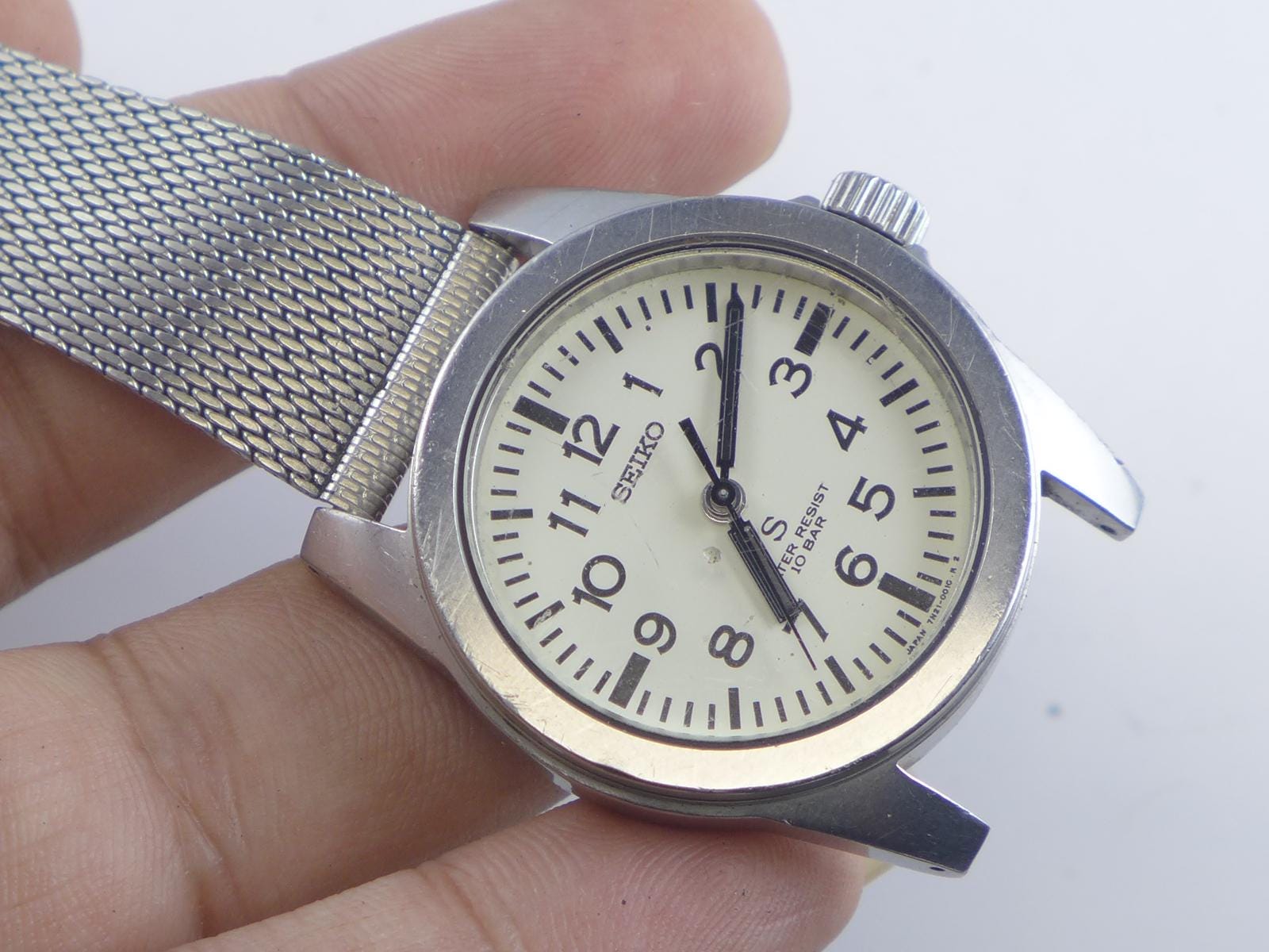 Vintage Seiko Field Watch 7N21 0010 Men Quartz Watch Japan JDM