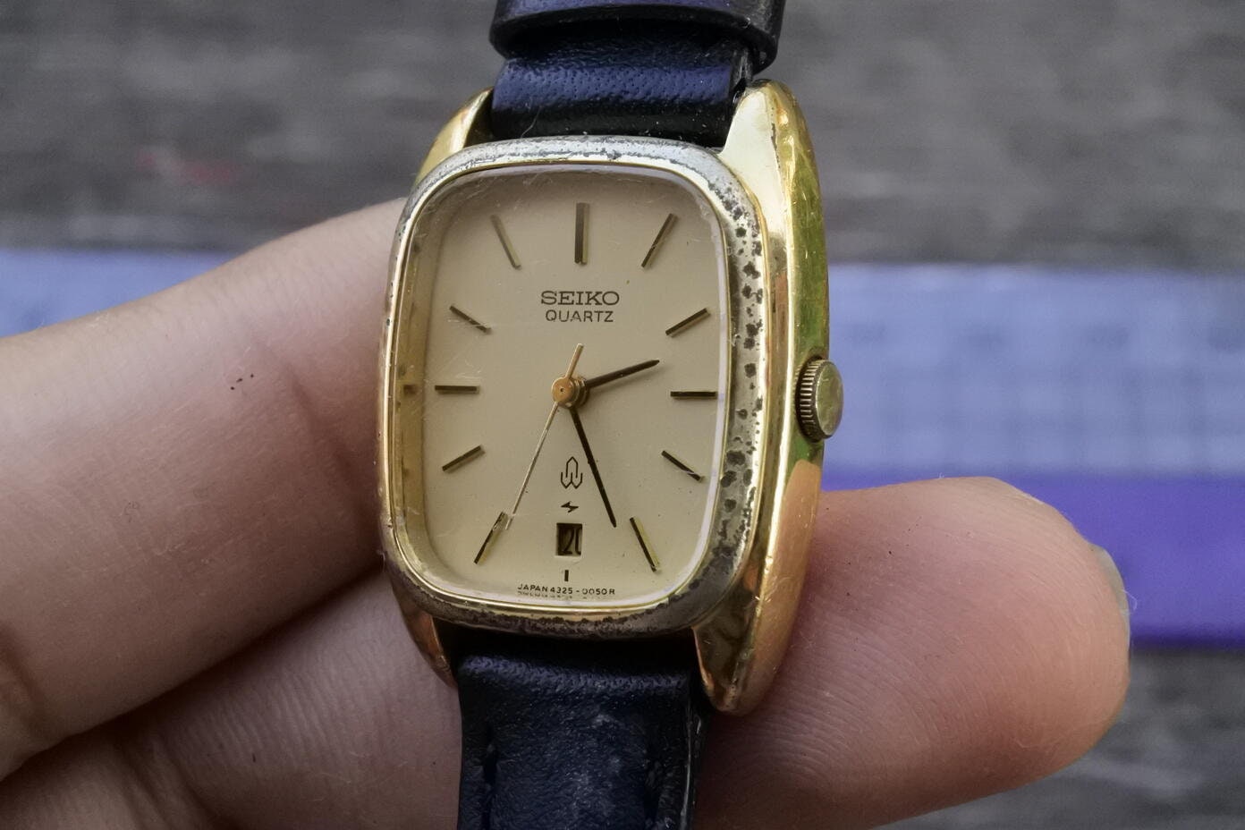 Vintage Seiko Gold Plated Year 1978 4325 5010 Yellow Dial Lady