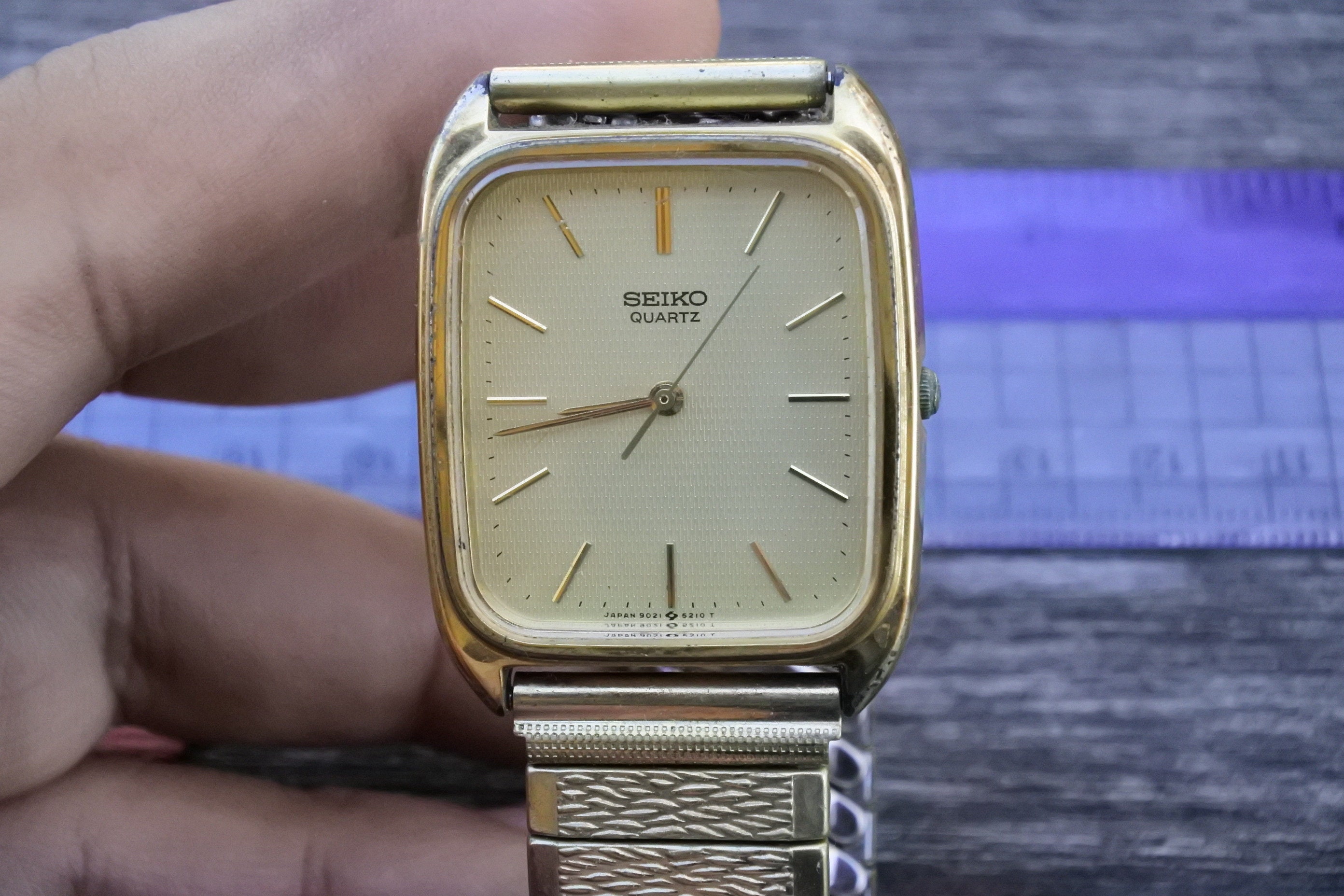 SEIKO - セイコー seiko クオーツ スクエア メンズ腕時計 稼動品 