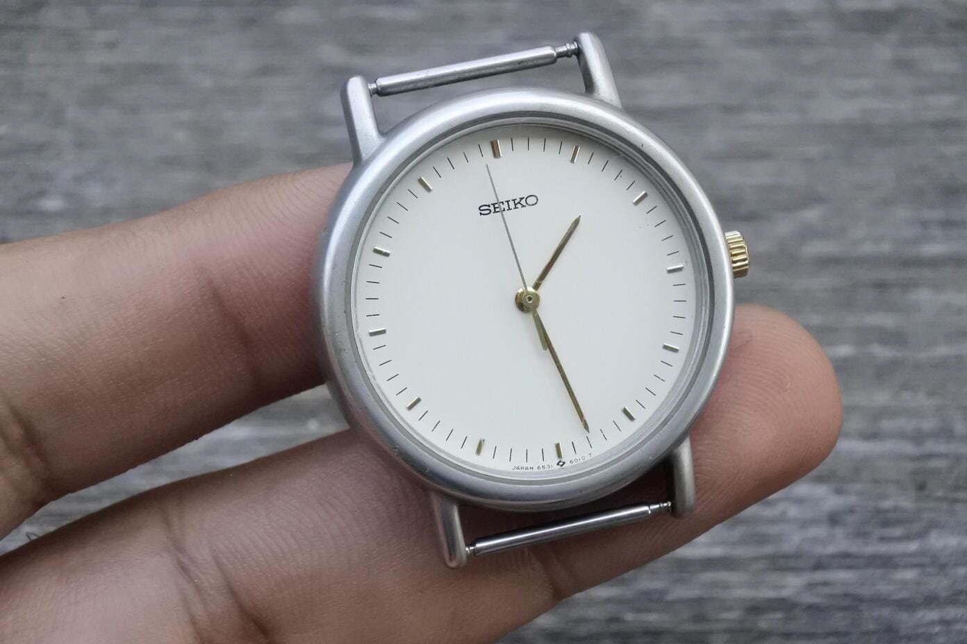 SEIKO 6531-6030 1986年製 薄型 ドレスウォッチ 新品風防 Vintage Seiko 6531 6030 Minimalist Unisex Quartz Watch Japan Round