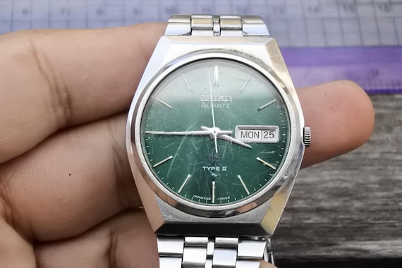 ビンテ－ジ1970年代SEIKO TYPE  Ⅱ セイコー タイプ2 希少 艶消しブラック文字盤1970年代ビンテージ