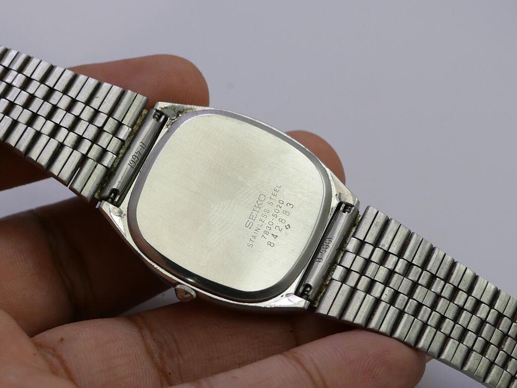 Vintage Seiko 7830 5020 Blue Dial Men Quartz Watch Japan