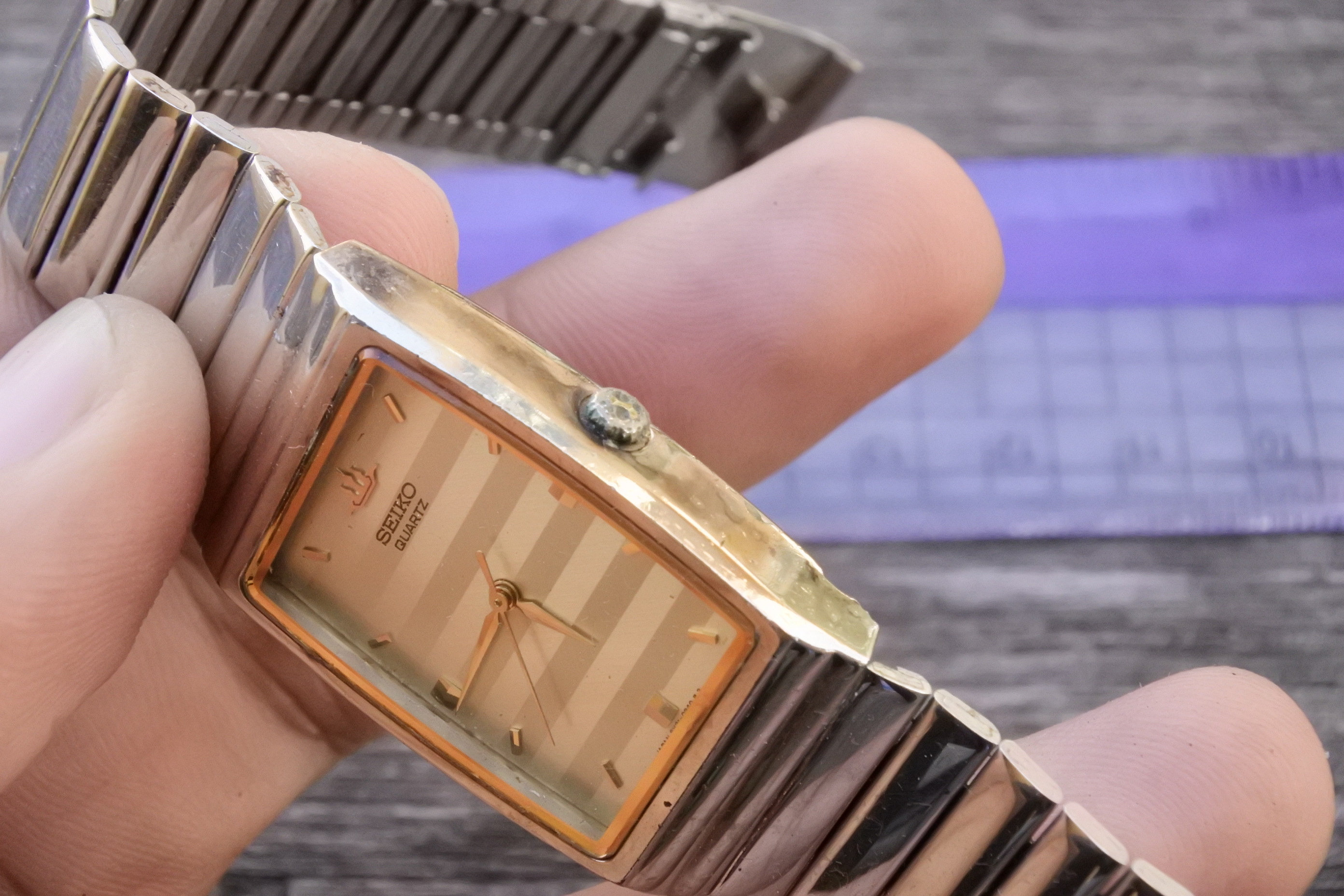 Vintage Seiko Galaxy 8Y21 5050 Integrated Bracelet Men Quartz