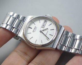 Vintage Seiko Chronos 7731 5130 Textured Dial Men Quartz Watch