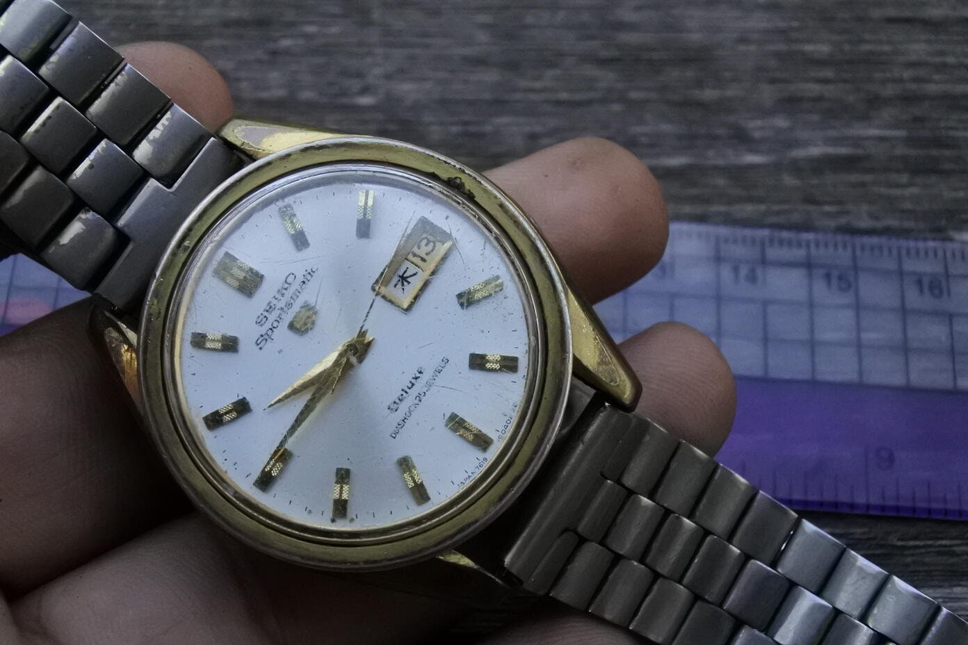 Vintage Seiko 5 Sportmatic Deluxe 7619 9030 Men Automatic Japan
