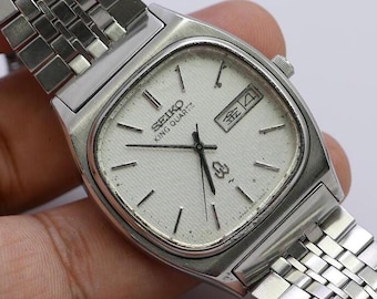 SEIKO KING QUARTZ 5856-7040 メンズ 腕時計 アナログ Vintage Seiko King Quartz Rare Snowflake Dial 5856-7040 Men's