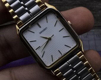 Vintage Seiko Session V801 5460 Textured Dial Men Quartz Watch