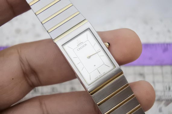 Vintage Seiko Credor 8420 6410 Integrated Bracelet Lady Quartz