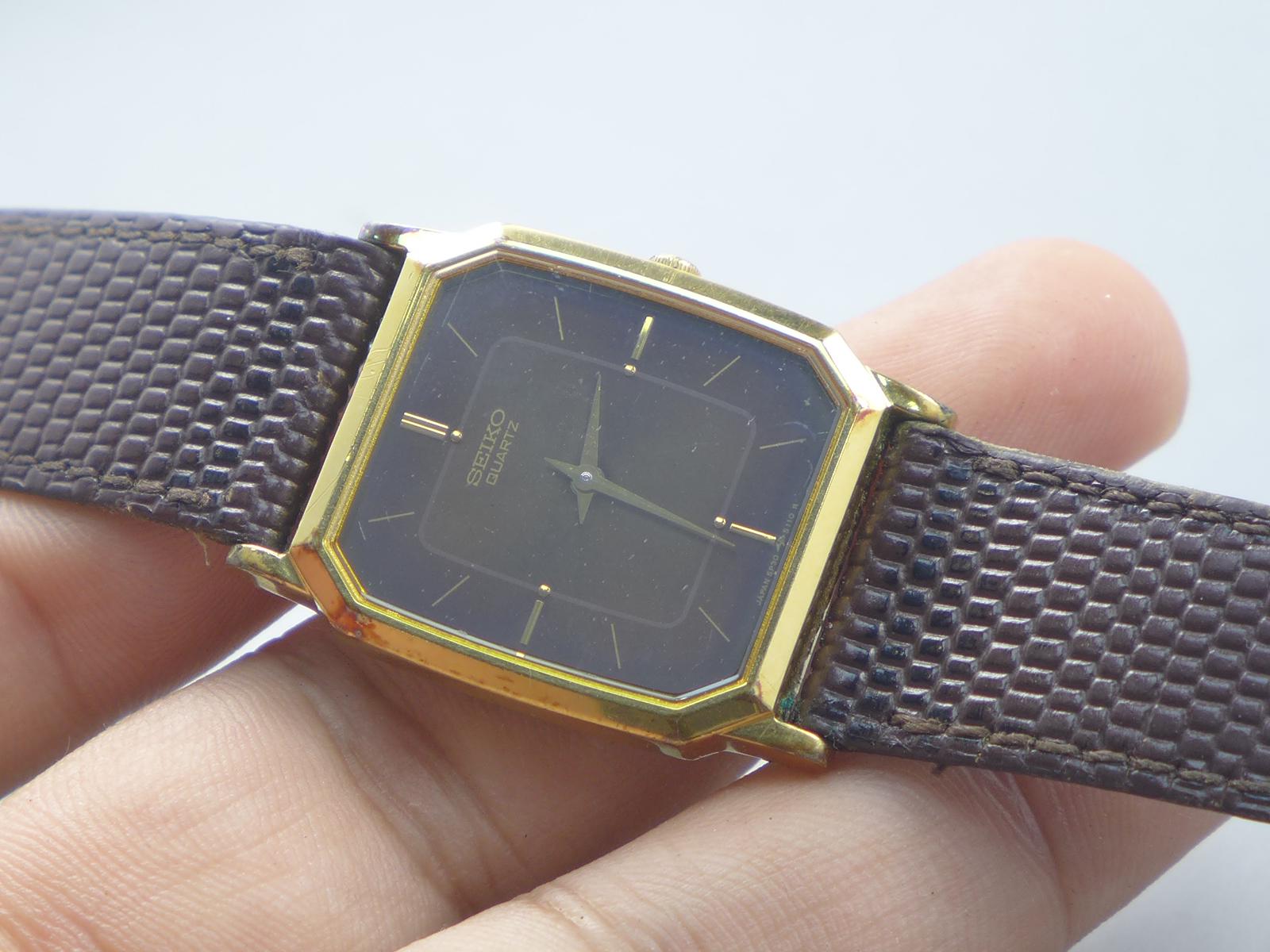 Vintage Seiko 5P30 5070 Copper Dial Men Quartz Watch Japan JDM