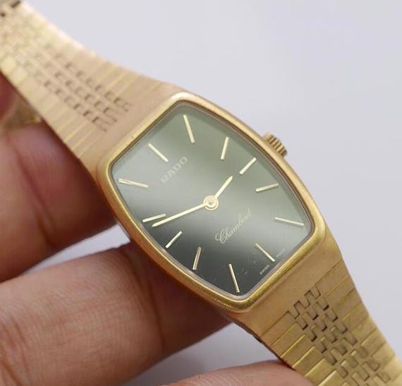 Vintage Rado Charmbord Black Dial Men Hand Winding Watch Swiss Made Cushion Shape 23mm Etsy Canada