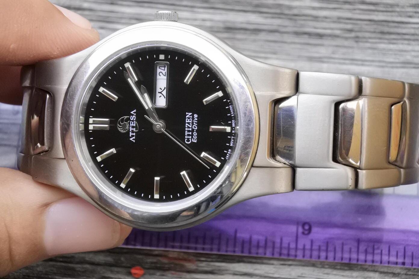 Vintage Citizen Atteza Titanium B800 Integrated Bracelet Men