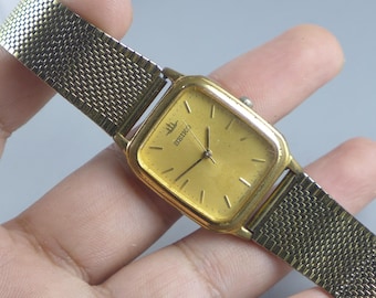 Vintage Seiko Dolce 9521 5000 Yellow Dial Unisex Quartz Watch