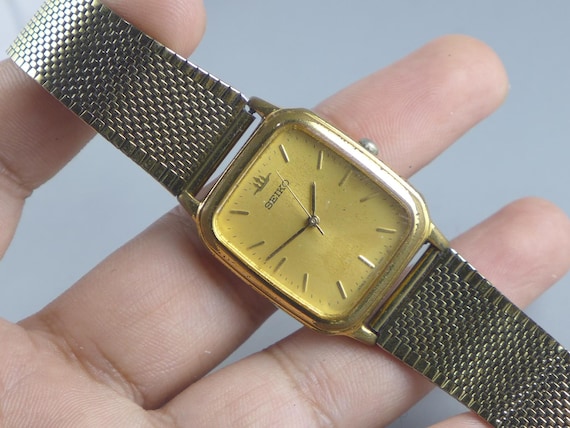 Vintage Seiko Galaxy V701 5140 Golden Dial UNISEX Quartz Watch