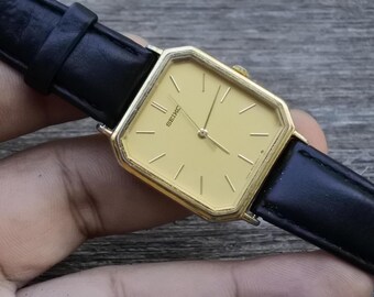 vintage seiko gold plated 5p31 5c50 dress watch men ... Yellow Dial Quartz Wristwatch Japan Octagonal Shape #availablelumawatches Case size : 29mm Php 4,300 Vintage Seiko Gold Plated 5P31