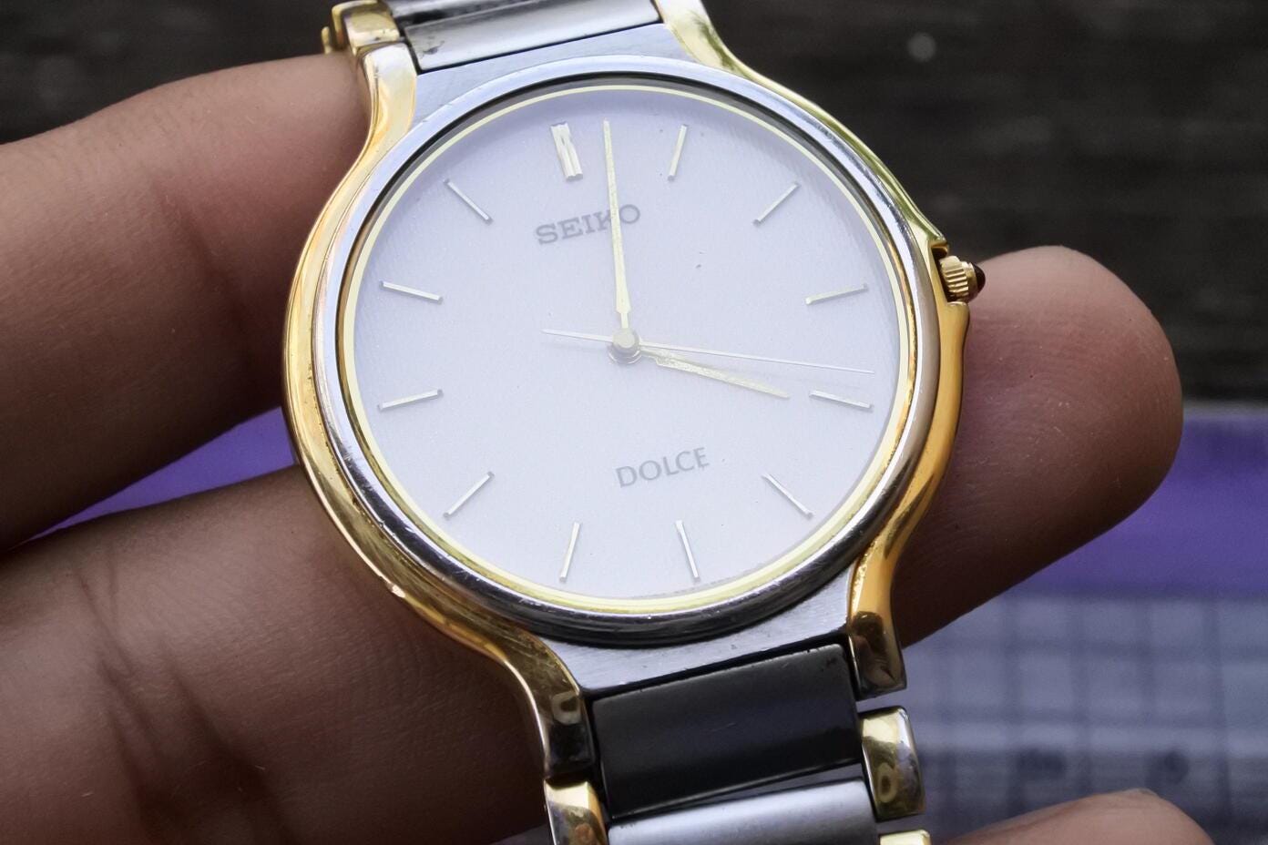 Vintage SEIKO セイコー Dolce ドルチェ 5E31-6A30 電池交換済み 稼働 