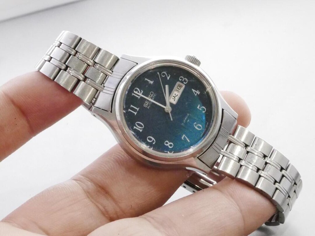 Vintage Seiko 2206 0600 Blue Dial Lady Automatic Watch Japan JDM