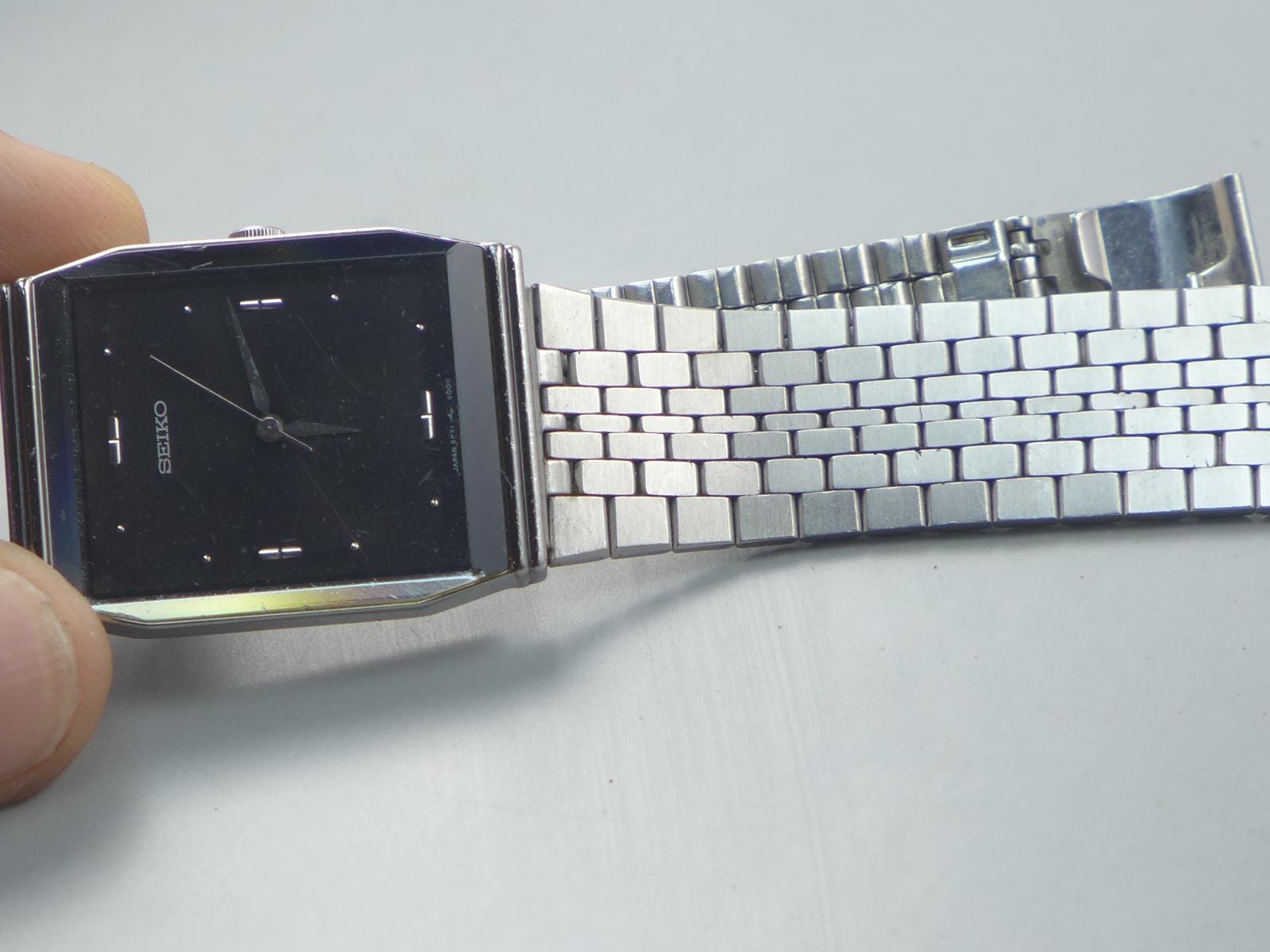 Vintage Seiko 5P31 5000 Black Dial Men Quartz Watch Japan JDM
