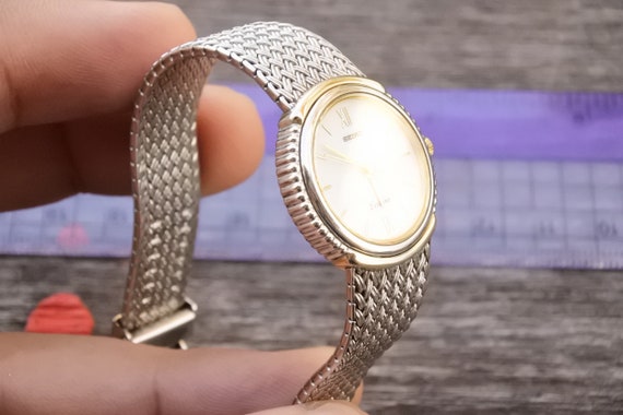Buy Vintage Seiko Exceline 1221 0180 Integrated Bracelet Lady