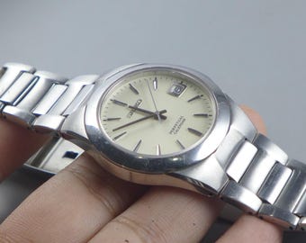 Vintage Seiko Perpetual Calendar 8F32 0130 Integrated Bracelet Men