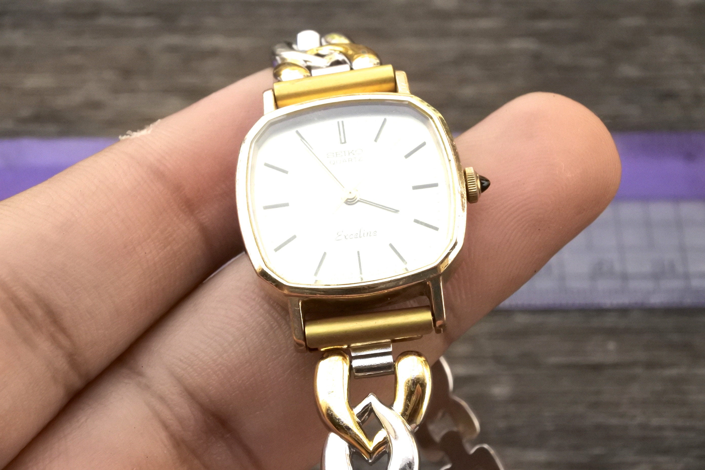 定価10万円 セイコーエクセリーヌ '89年9月製 18kベゼル - 時計
