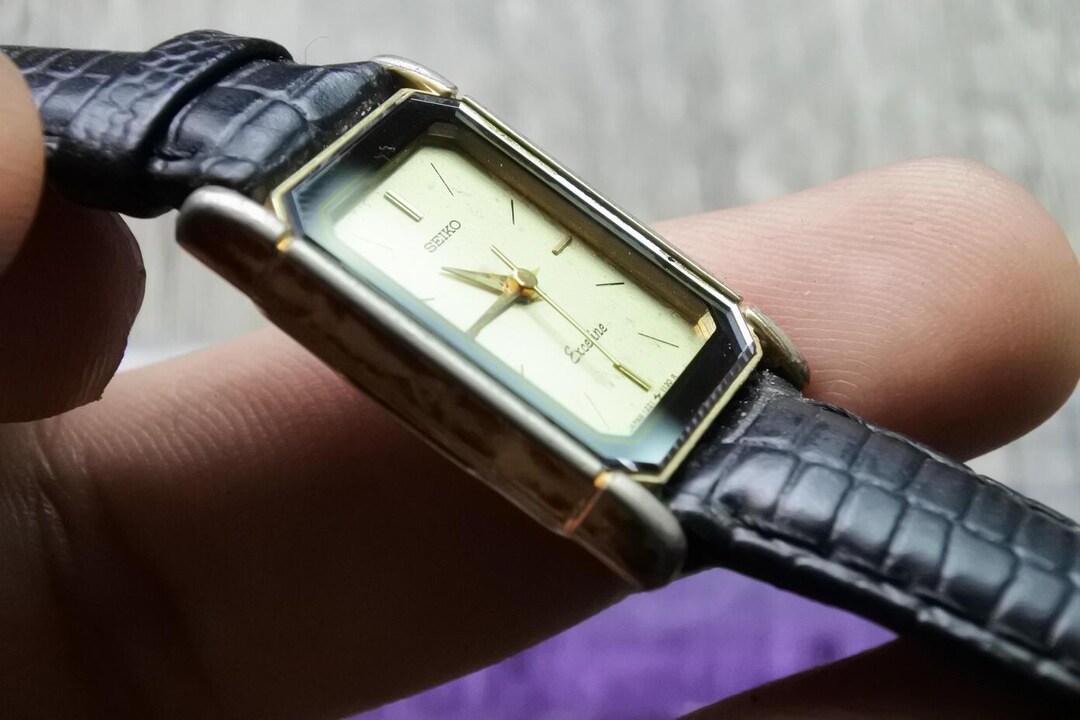 Vintage Seiko Exceline 1221 5820 Lady Quartz Watch Japan Square