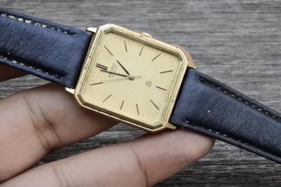 Vintage Seiko Gold Plated 9641 5060 Dress Men Twin Quartz Watch