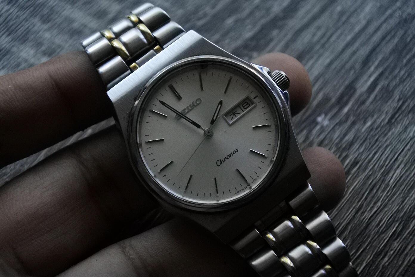 Seiko Chronos 5H23‑7D20 ブラック シルバー Seiko Chronos 5H23-7D20 – Studio Tokei
