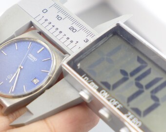 Vintage Seiko 7832 8010 Blue Dial Men Quartz Watch Japan JDM Round