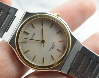 Vintage Seiko 1N01 0AW0 Creamy Dial Men Quartz Watch Japan JDM