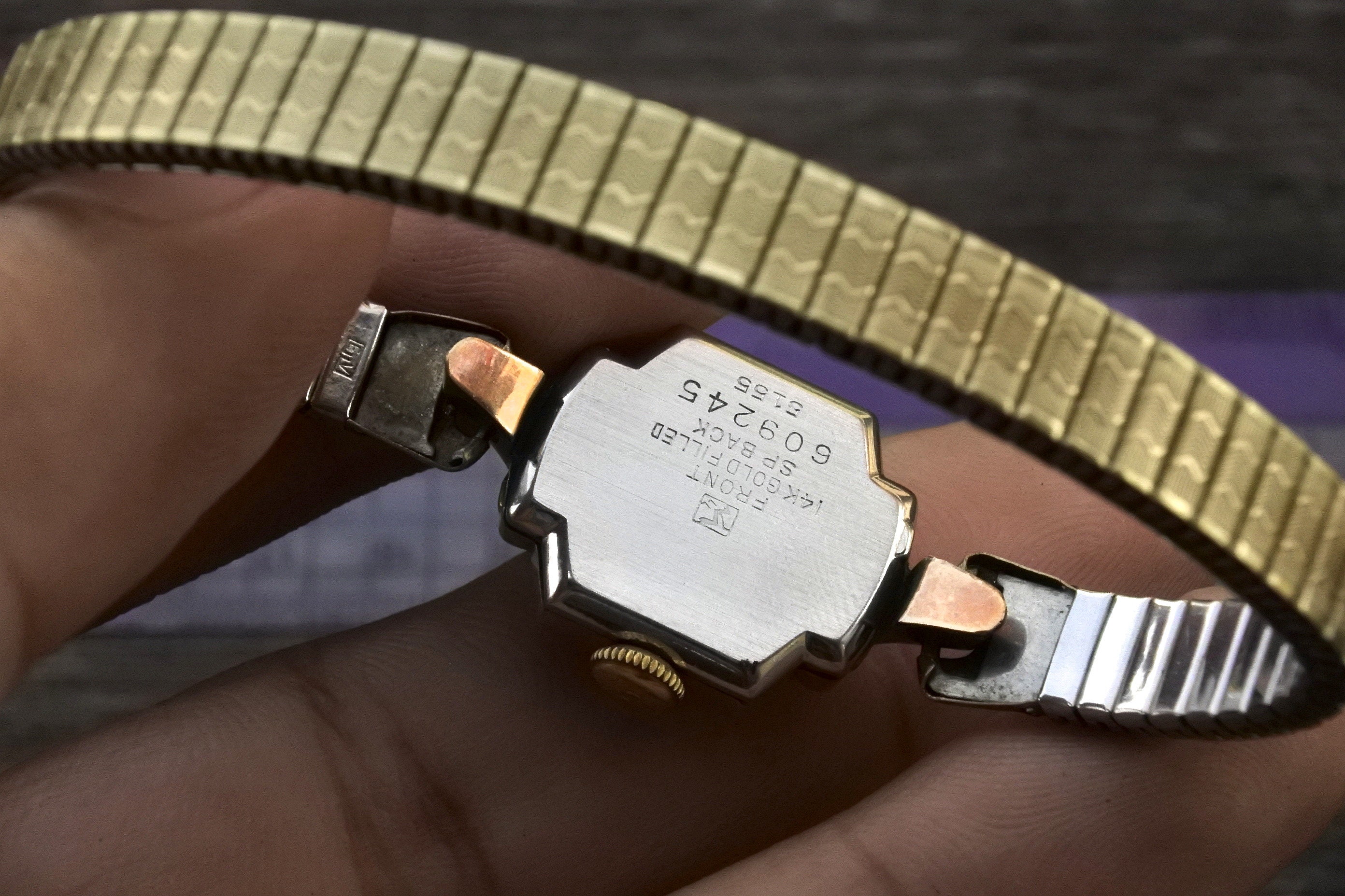 Vintage Seiko 14K Gold Filled White Dial Lady Hand Winding Watch