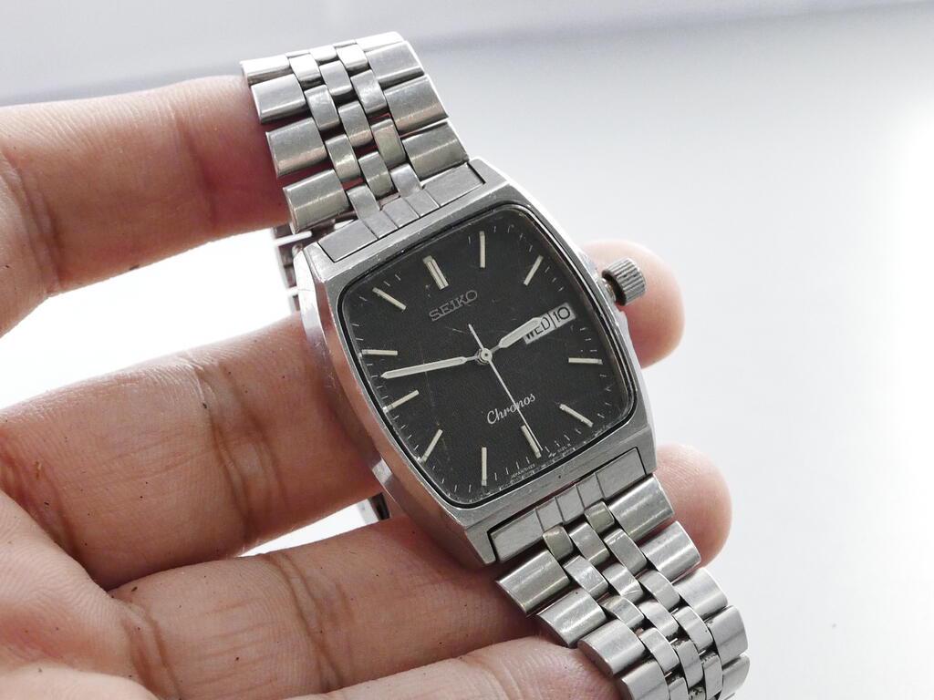 【稼働品】SEIKO クロノス 5H23-5110 デイデイト ブラック ヴィンテージ セイコー クロノス 5H23 5110 ブラックダイヤル メンズ