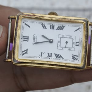 Vintage seiko tank セイコー 2628-5110 スクエア Vintage Seiko Gold Plated 2628 5110 Roman Numeric Dial