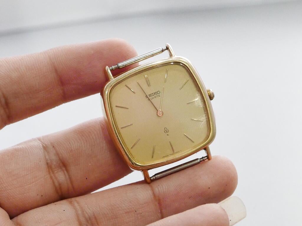 Vintage Seiko 14k Gold Case 7820 5460 Men Quartz Watch Japan JDM