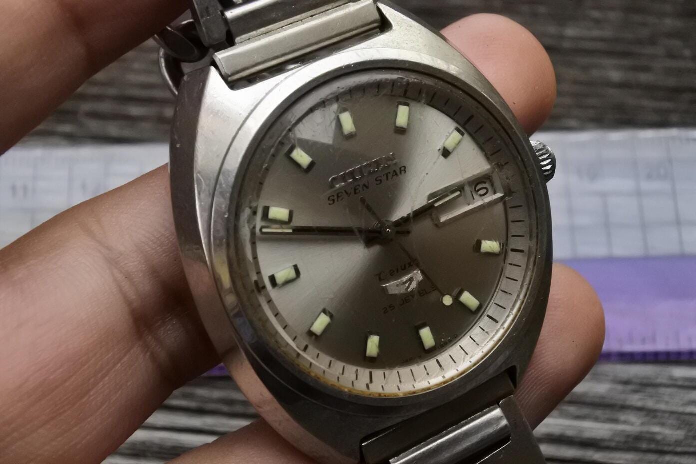 Vintage Citizen Seven Star Silver Dial Men Automatic Watch