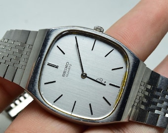 Vintage Seiko Chronos 7433 5080 Textured Dial Men Quartz Watch