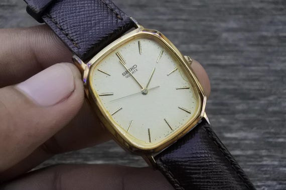 Vintage Seiko Gold Plated 30micron 6030 5640 Dress Men