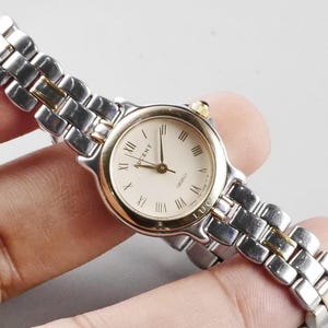 Vintage Seiko Lucent 1F21 0G80 Roman Numeric Dial Lady Quartz Watch Japan JDM Integrated Bracelet  Shape 23mm