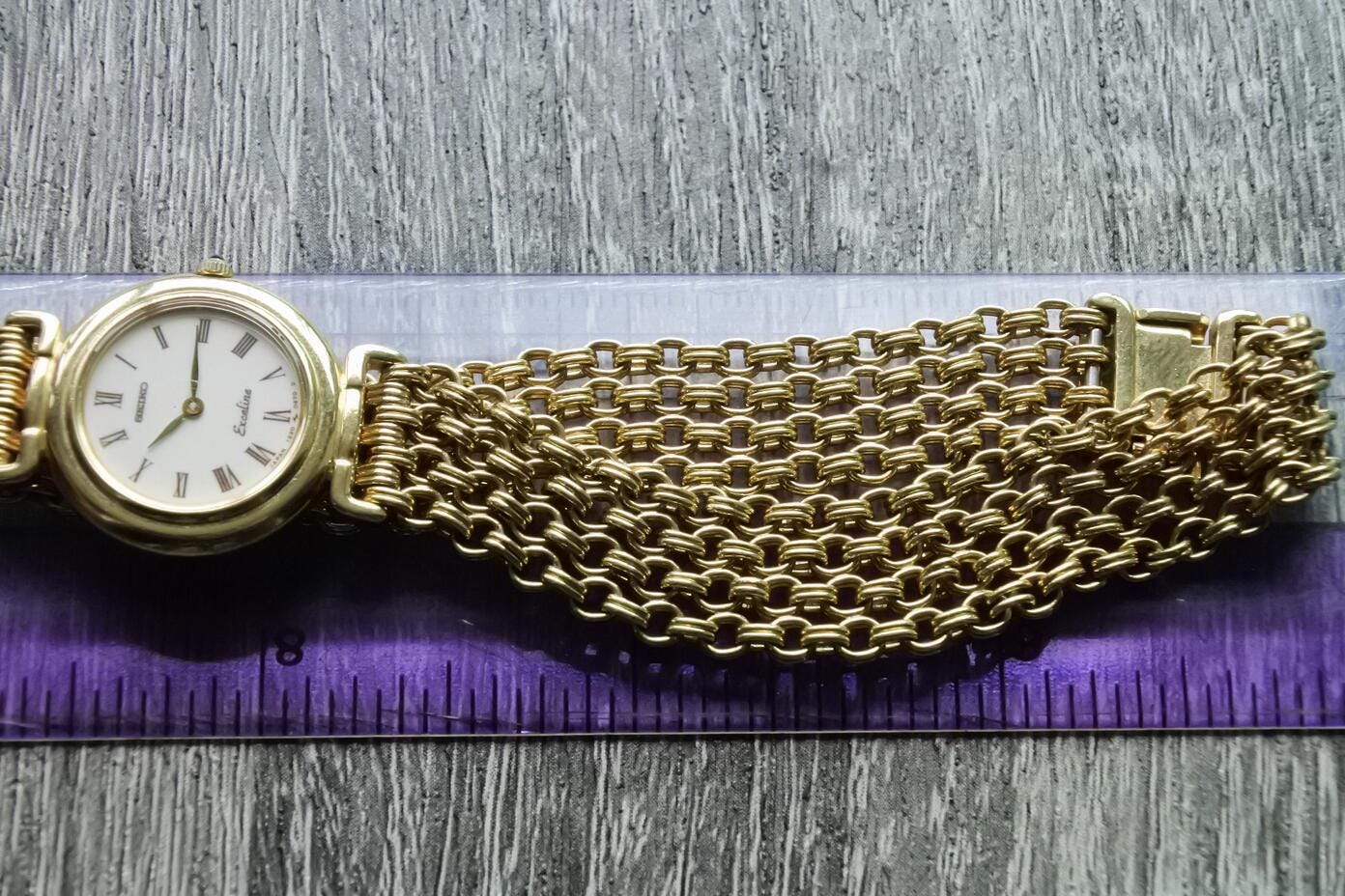sy 　Sale 美品　ウニコ　エレムト　コンパクト１００サイズ　ブラウン Vintage Seiko Exceline 1220 0080 Roman Numeral Dial Lady Quartz