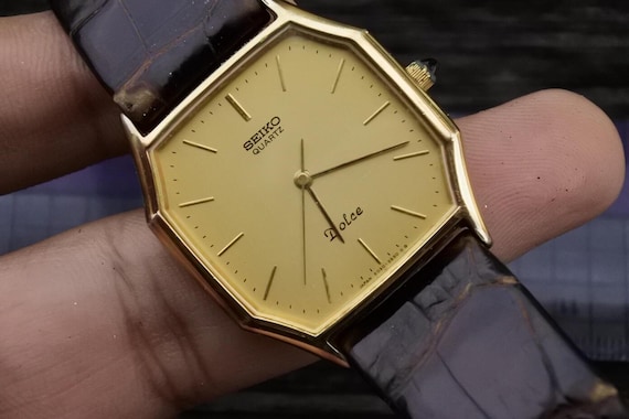 Vintage Seiko Dolce Gold Plated 30 Microns 6030 5500 Men