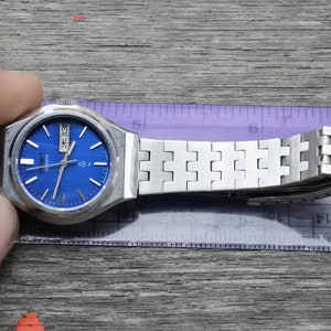 Vintage Seiko 2623 0080 Blue Dial Lady Quartz Watch Japan Round Shape 25mm
