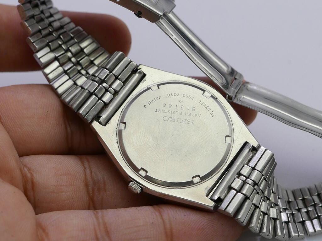 Vintage Seiko Lord Quartz 7853 7010 Roman Numeral Dial Men Quartz