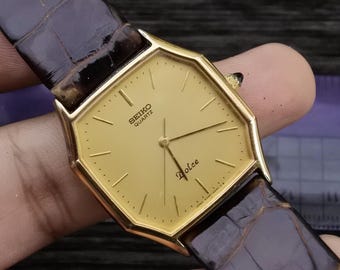 Vintage Seiko Dolce Gold Plated 30 Microns 6030 5500 Men Quartz