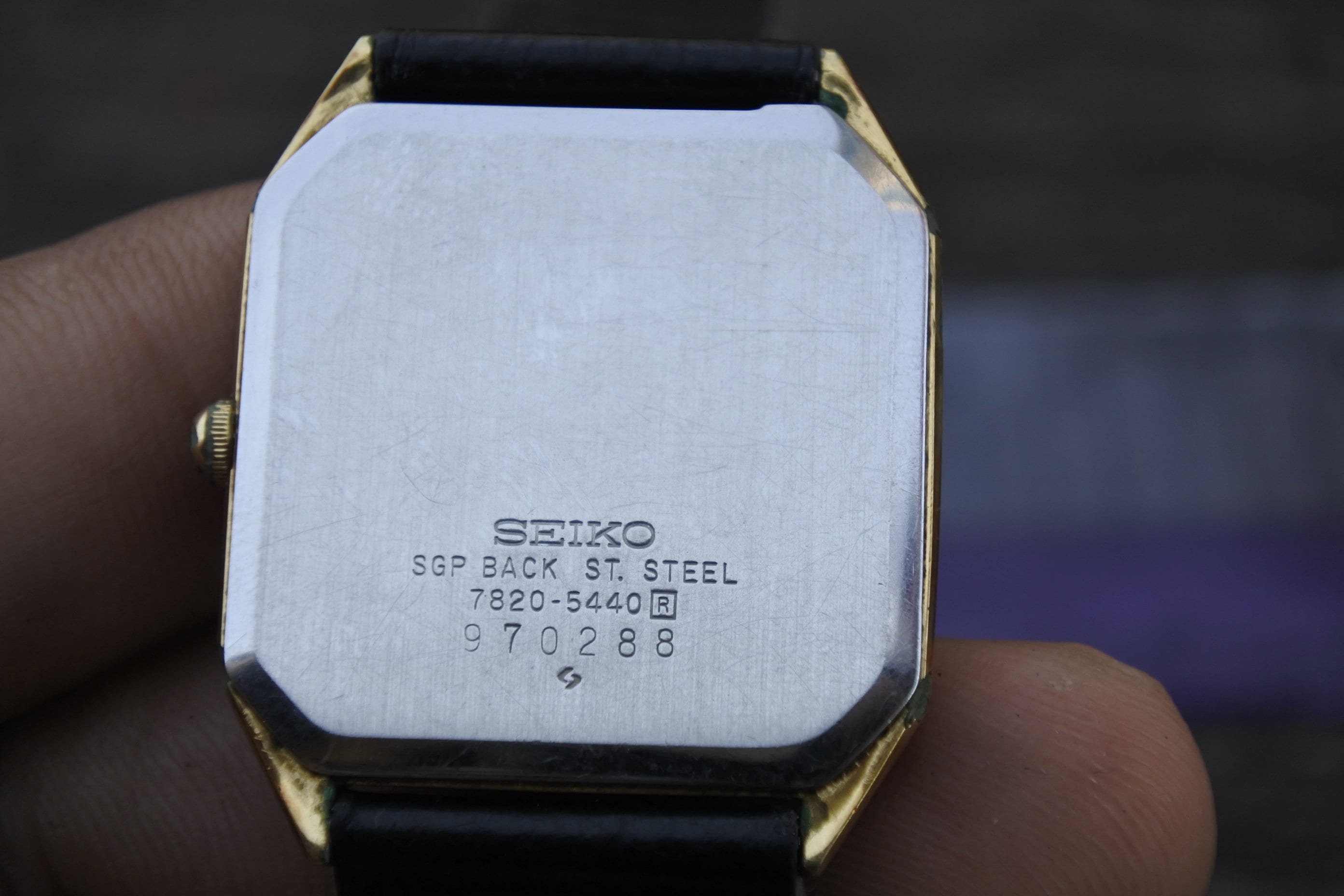 Vintage Seiko Gold Plated 7820 5440 Dress Watch Men Quartz 