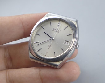Vintage Rare Hattori Seiko Lassale 8N25 6000 Silver Dial 34mm